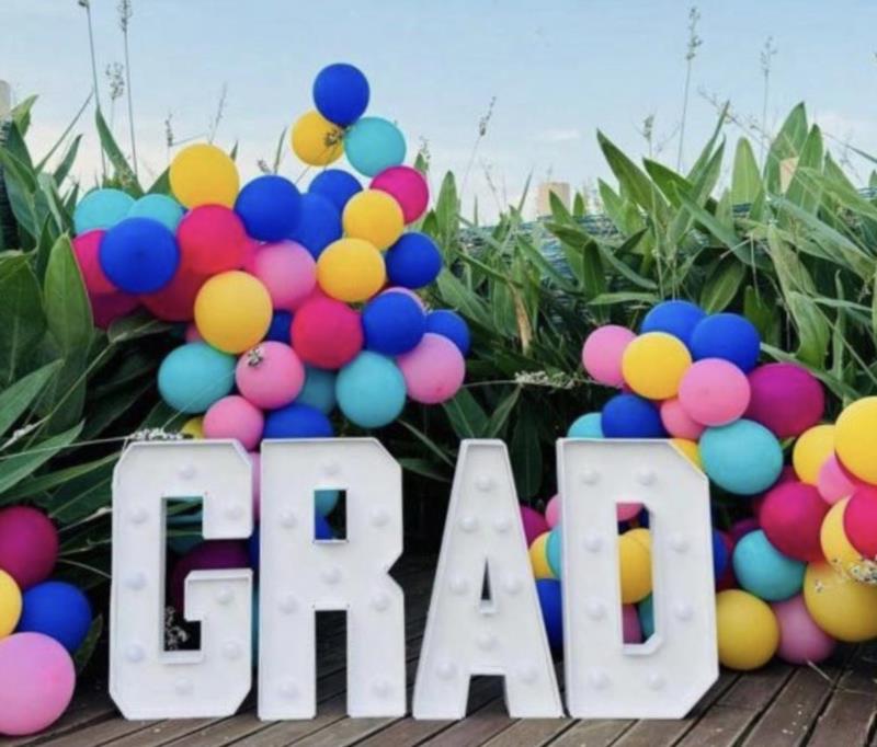 GRAD light-up letters $50